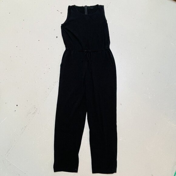 Eileen Fisher Jumpsuit Womens Small Drawstring Waist Sleeveless Goth Minimalist
